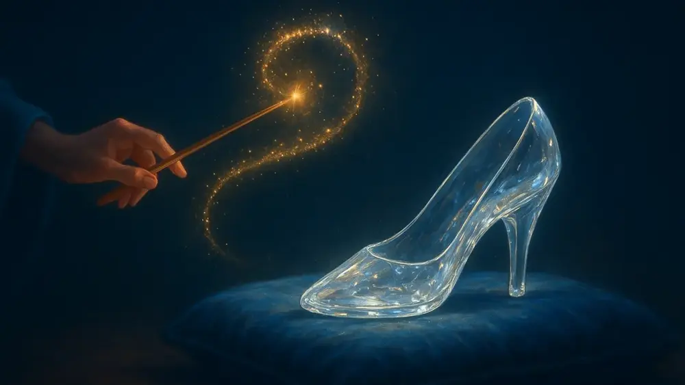 Cinderela: A magia de ‘Bibbidi-Bobbidi-Boo’ e o famoso sapato cristal.