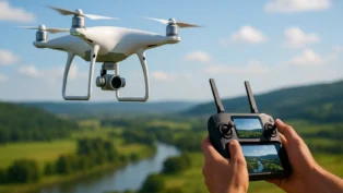 Como usam drones para gravar planos aéreos?