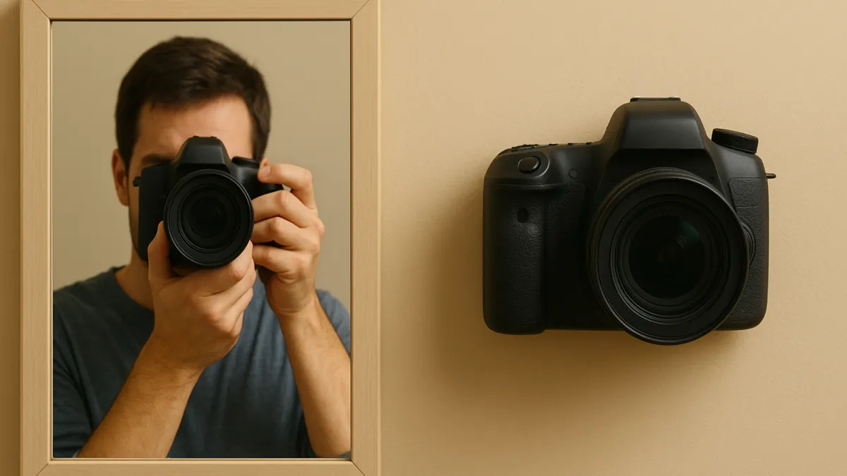 Por que câmera não aparece em cena de espelho?