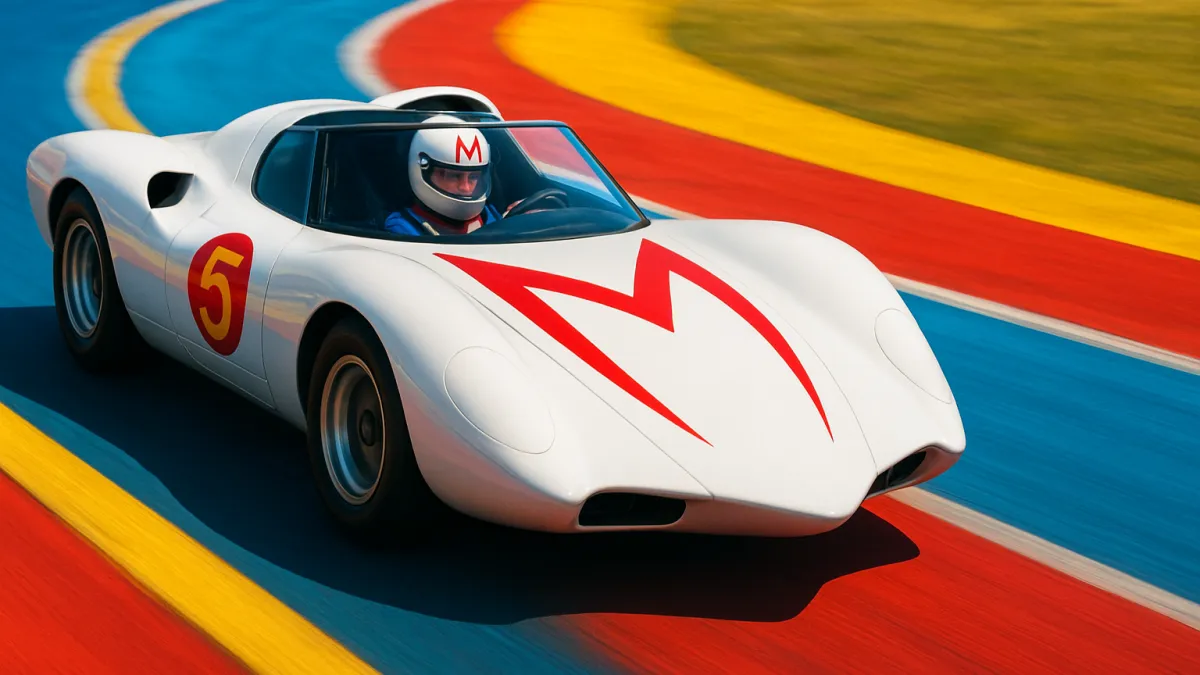 Speed Racer de Wachowski live-action anime corrida colorido